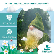 Load image into Gallery viewer, TIN DREAMS FACTORY | Yoga Gnome with Solar Light – Resin Garden Decorative Figure – Outdoor Little Gnome with LED Glowing Bubble – Relaxing Ornament for Garden, Patio and Terrace
