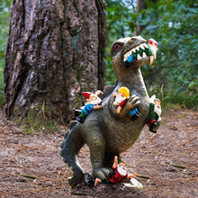 Load image into Gallery viewer, Dinosaur Food Gnomes Garden Statues, Garden Dinosaur Statue, Funny Gnomes Resin Statue Sculpture, Happy Garden Gnome Decoration Garden Sculpture, Outdoor Yard Art Decoration Lawn Decoration (L)
