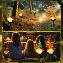 Load image into Gallery viewer, Rossesay - Set of 2 Solar Gnome Lights, Outdoor Pathway Decor, Decorative Stakes for Garden, Home, LED Landscape Lighting for Lawn, Walkway, Yard,
