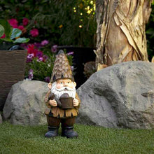 Load image into Gallery viewer, Alpine Corporation 16&quot; H Indoor/Outdoor Garden Gnome with Watering Can Statue, Brown
