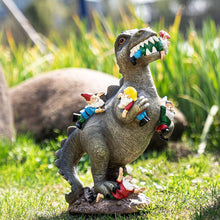 Load image into Gallery viewer, Dinosaur Food Gnomes Garden Statues, Garden Dinosaur Statue, Funny Gnomes Resin Statue Sculpture, Happy Garden Gnome Decoration Garden Sculpture, Outdoor Yard Art Decoration Lawn Decoration (L)
