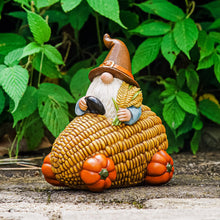 Load image into Gallery viewer, Garden Statue Corn Car, Resin Gnome Truck Decor Funny Gnomes Pumpkin Ornaments Autumn Decor for Lawn Porch
