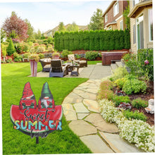 Load image into Gallery viewer, AOKWAWALIY Summer Gnome Card Hawaiian Yard Signs Stake In Gnomes Yard Garden Gnomes Decoration Yard Sign Summer Party Gnome Garden Ornament Stakes Door Decoration The Summer Acrylic Props
