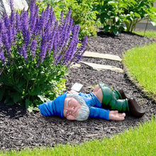 Load image into Gallery viewer, KEONSEN Fun Gnome Garden Gnome Statue Decoration, Creative Garden Statue Decoration, Large Resin Garden Gnome Ornament Novelty Gift for Outdoor Indoor Patio Lawn Porch 7&quot;*5&quot;*2.3&quot; (Blue)

