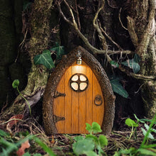 Load image into Gallery viewer, Vipomkowa Fairytales Door Decor Ornaments - Wooden Fairies Dwarf Tree Door Yard Art Sculpture Decoration for Kids Room, Wall and Trees Outdoor, Miniature Fairy Garden Outdoor Decor Accessories
