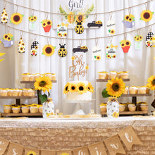 Load image into Gallery viewer, WATINC 31Pcs Sunflower Gnome Hanging Wooden Ornament Set, Summer Gnome Element Plaid Pendant Crafts Decor Supplies, Wood Tags Embellishments with Rope for Holiday Hawaiian Party Decoration (10 Styles)
