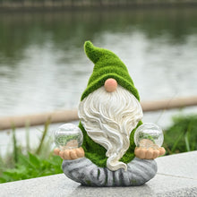 Load image into Gallery viewer, TERESA&#39;S COLLECTIONS Garden Ornaments Outdoor, Lovely Yoga Gonks with Solar Light, Waterproof Resin Gonks Ornaments, Garden Decorations Gifts 15CM
