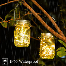 Load image into Gallery viewer, Solar Mason Jar Lights - 4 Pack 30led Solar Garden Lights Outdoor Solar Lanterns Solar Hanging Lights IP65 Waterproof Indoor/Outdoor Decorative Lights for Patio Wedding Yard Lawn Party (Warm White)
