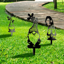Load image into Gallery viewer, IFHFBI Metal Garden Gnomes Decor (3 Pack) - 12.5&quot; Large Outdoor Decorative Stakes,Steel Funny Gnome Statues for Yard Art, Patio, Lawn, Spring &amp; Easter Outdoor Decorations
