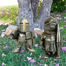 Load image into Gallery viewer, Knight Gnomes Guard Garden Gnome Ornaments Outdoor Medieval Crusader Knight Suit Statue Waterproof Resin Ornament for Yard Lawn Garden Decorations (D)
