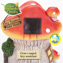 Load image into Gallery viewer, VFM - Toadstool Solar House, Fairy Garden Ornament
