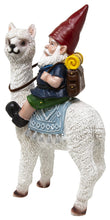 Load image into Gallery viewer, Funny Guy Mugs Gnome and a Llama Statue- Indoor/Outdoor Garden Gnome Sculpture for Patio, Yard or Lawn
