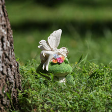 Load image into Gallery viewer, A.F.N.A.L Fairy Outdoor Statue with Solar Light Garden Decoration Gift for Patio, Porch &amp; Lawn, Waterproof Resin Sculpture Sleeping Fairy Figurine Ornament, 7.6&quot; x 4.5&quot; x 4.1&quot;
