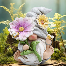 Load image into Gallery viewer, Hodao Spring Gnome Decoration Flower Gnomes Ornaments Decor Gifts Summer Gnomes Figurines Spring Gnomes for Garden Decor Spring Sculptures Gifts for Outdoor Decor for Mom, Grandma (Grey-Man)

