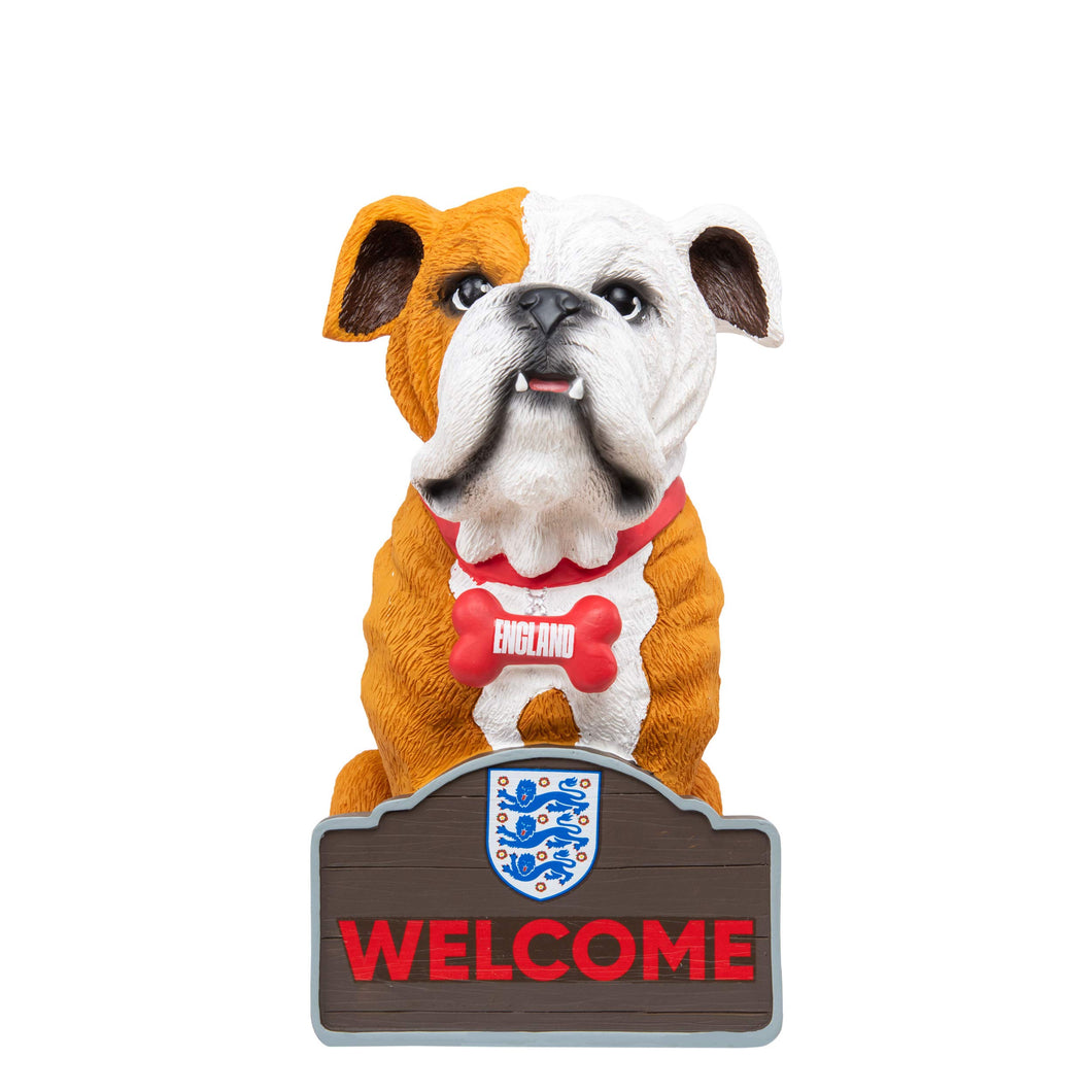 FOCO England Football World Cup European Bulldog Garden Gnome Ornament Indoor/Outdoor