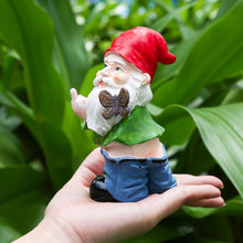 Load image into Gallery viewer, Naughty Middle Finger Gnome, 5.5 inch Tall Funny Resin Garden Gnomes, Mini Pants Down Naked Gnomes for Outdoor Lawn House Decor Statues
