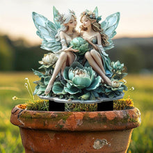 Load image into Gallery viewer, Fairy Figurines - 2D Fairy Garden Fairies for Plant Pots,Garden Gnome Figurines, Fairy Garden Accessories, Fence Ornament for Fairy Garden Desk Ornament
