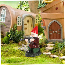 Load image into Gallery viewer, Garden Gnomes Statues, 3.9inch Small Resin Naughty Gnome Holding Gun, Funny Garden Gnome Figurines, Fairy Garden Decorative Ornaments for Home Office Garden Decorations
