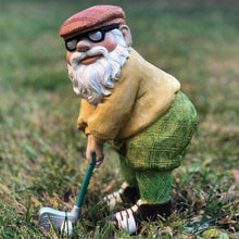 Load image into Gallery viewer, Moageme Golfing Garden Statue, Golfer Garden Outdoor Figurine, Funny Golf Garden Statue Ornaments, Golf Dwarf Resin Handicrafts Decorations for Patio Yard Lawn Home
