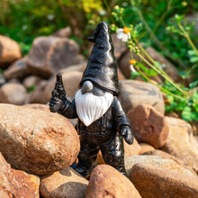Load image into Gallery viewer, WONDHOME 6.8&quot; Funny Garden Gnome Statues with Gun Naughty Black Gnome Figurine for Patio Lawn Yard Art Outdoor Decorations Father&#39;s Day Birthday Halloween Christmas Gardening Gift for Dad Mom
