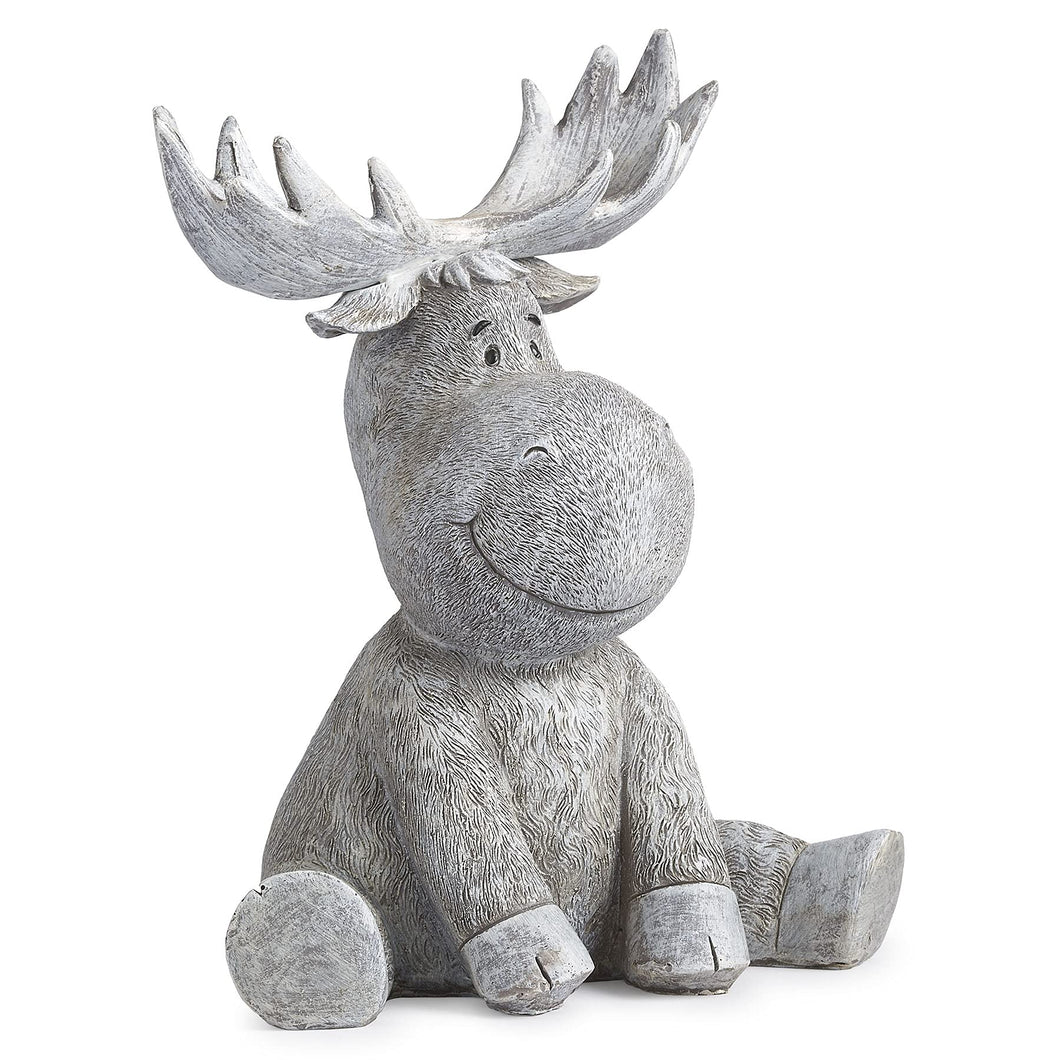 Roman Pudgy Pals Smiling Moose Garden Statue 9.5 Inch