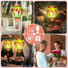Load image into Gallery viewer, Solar Hot Air Balloon Lantern with Flame， Mushroom Gnome Glass Solar Hanging Lanterns Outdoor for Outside Garden Patio Tree Porch Yard, Mushroom Gifts for Women Grandma Mom - Mushroom
