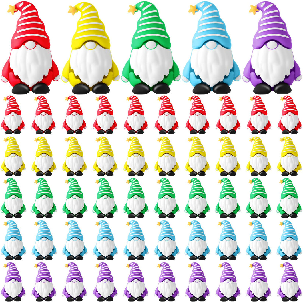 DoubleFill 50 Pcs Mini Gnomes Tiny Figures Miniature Gnomes Fairy Gifts Statues Tiny Figurines for Landscape Outdoor Patio Yard for Spring Easter Garden Accessories Gifts Fairy Goodie Bag