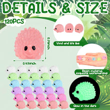 Load image into Gallery viewer, Hiboom 120 Pcs Mini Hedgehog Figurines Mini Resin Animal Luminous Hedgehog Miniature Garden Ornaments Glow in Dark Bulk for Garden Micro Landscape Plant Moss DIY Fairy Decor
