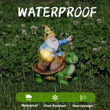 Load image into Gallery viewer, NITOWOLF Garden Gnomes Outdoor with Solar LED Light, Outdoor Decor, Yard Art Decorations for Garden Patio Lawn, Gifts for Women, Gnome and Turtle
