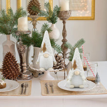 Load image into Gallery viewer, Godeufe Set of 2 Christmas Gonk Gnome Plush Xmas Winter Decorations Reindeer Handmade Elf Dwarf Figurines for Home Kitchen Farmhouse Holiday Festival Party Scandinavian Tomte - White
