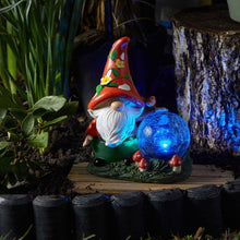 Load image into Gallery viewer, Pflanzen K�lle Smart Garden Solar Powered Woodland Wizard Crackle Glove LED Ornament 20.5cm
