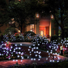 Load image into Gallery viewer, Solar Lights for Outdoor Garden, 2 Pack 16 LED Solar Branches Outdoor, Solar Light Garden Lights with Cherry Blossoms for Patio, Balcony Decoration - White Light
