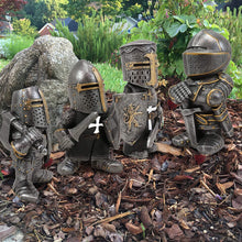 Load image into Gallery viewer, Knight Gnomes Guard Garden Gnome Ornaments Outdoor Medieval Crusader Knight Suit Statue Waterproof Resin Ornament for Yard Lawn Garden Decorations (F)
