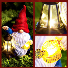 Load image into Gallery viewer, Vereemy Solar Gnomes Statues with Watering Can LED Lights Lantern Garden Decor Birthday Outdoor Gifts for Women Mom Art Resin Gnomes Sculpture for Yard Porch Patio Lawn Yard,Lantern Watering Can
