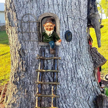 Load image into Gallery viewer, YWHWXB Elf Out The Door Tree Hugger,Garden Gnome Statue,Funny Garden Peeker Sculpture for Yard Garden Porch Decoration (5.9-Inch)
