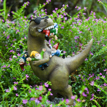 Load image into Gallery viewer, ACHYHAVIN Garden Gnome Statues Garden Decor - Large Dinosaur Eating Gnomes Outdoor Decor for Patio,Lawn,Yard Decor - Uique Housewarming Gift

