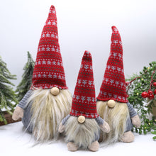 Load image into Gallery viewer, Fyne-Finds Fabric Christmas Gonks Plush Beard Nordic Xmas Gift Gonks Gnomes With Hat Holiday Decoration (Set of 3)
