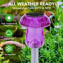 Load image into Gallery viewer, Solar Lights Outdoor, 8 Pack Mushroom Lights Outside Waterproof, Solar Powered LED Lighting for Garden, Yard, Landscape, Path, Pathway, Lawn, Walkway, Driveway, Backyard Decor (Purple)
