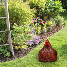 Load image into Gallery viewer, Mllkcao Hanging Garden Ornaments Outdoor Garden Hen Ladder Decoration Ornaments Used for Flower Pots Chairs Ladders Resin Materials Brown
