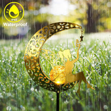 Load image into Gallery viewer, ZKLiLi Solar Lights Garden Decorations,Moon Fairy Light,Solar Crackle Glass Globe,Warm LED Light for Pathway Lawn Patio Courtyard Gifts for Mom Grandma Women
