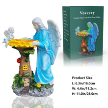Load image into Gallery viewer, Voveexy Solar Angel Decor with Color Changing Light - Outdoor Statue, Sunflower Figure, Waterproof Sculpture, Lawn Ornament, Yard Art for Patio, Lawn, Housewarming, Garden Gift
