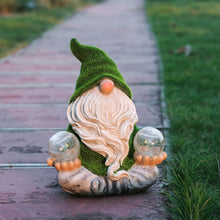 Load image into Gallery viewer, TERESA&#39;S COLLECTIONS Garden Ornaments Outdoor, Lovely Yoga Gonks with Solar Light, Waterproof Resin Gonks Ornaments, Garden Decorations Gifts 20CM

