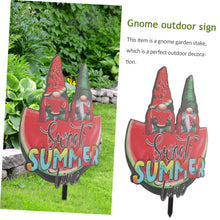 Load image into Gallery viewer, AOKWAWALIY Summer Gnome Card Hawaiian Yard Signs Stake In Gnomes Yard Garden Gnomes Decoration Yard Sign Summer Party Gnome Garden Ornament Stakes Door Decoration The Summer Acrylic Props
