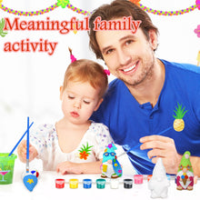 Load image into Gallery viewer, CroBlissful 6 Sets Paint Your Own Ceramic Gnome Statues Ready to Paint Ceramics Paintable Gnome Figurines Unpainted Plaster Arts and Crafts with Brush Palette for Adults
