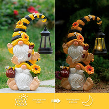 Load image into Gallery viewer, QZZP Solar Garden Gnome Statue – Funny Double Gnome Outdoor Decor for Patio, Lawn, Yard – Garden Sculptures with Solar Lights, for Women

