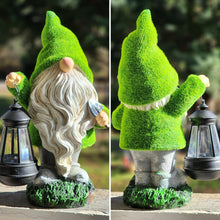 Load image into Gallery viewer, TERESA&#39;S COLLECTIONS Christmas Outdoor Statue for Home, Resin Gnome Decorations with Solar Outdoor Lights for Garden Decor,Green Garden Sculptures &amp; Statues for Front Patio Lawn, Gifts for Mom,12&quot;
