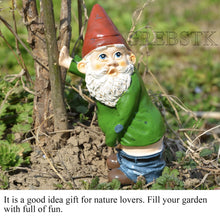 Load image into Gallery viewer, GREBSTK Garden Gnome Outdoor Statues Garden Sculpture Decoration Garden Figurine Art, 6 Inch Old Man with White Beard Sticking Out Tongue
