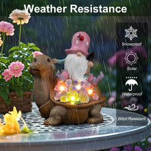 Load image into Gallery viewer, Solar Garden Outdoor Statue Turtle Gnome with Succulent and LED Light - Patio,Lawn,Garden,Tortoise Statue for Patio,Unique Housewarming Gifts
