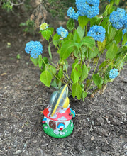 Load image into Gallery viewer, Gnometastic Gnomes - UFO Gnome, 8.85in, Mushroom House Garden Gnomes with Alien UFO Crash Landing - Funny Garden Gnomes Decorations for Yard and Outdoor Lawn Ornament and Fairy Garden Accessories
