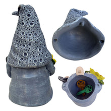 Load image into Gallery viewer, Memeyou Gnome Key Hider Outdoor Garden Statue - Grey Gnome Figurine Decor - Hide A Key Outside - Lock Box
